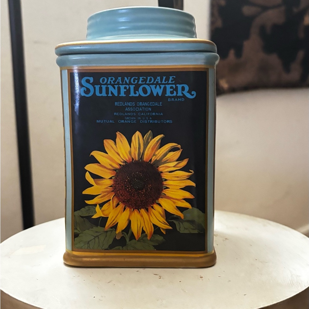 Oneida Sunflower Stoneware Canister